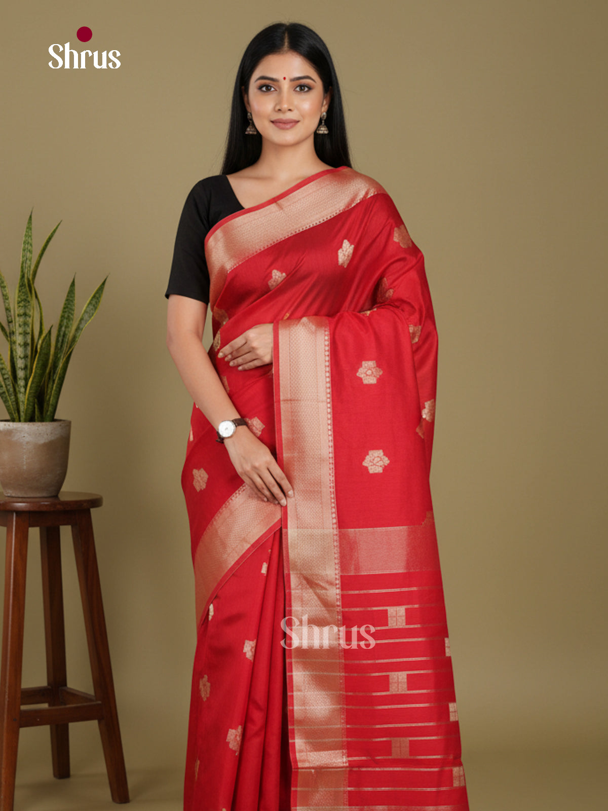 Red - Art Maheshwari Saree - Shop on Shrus.com