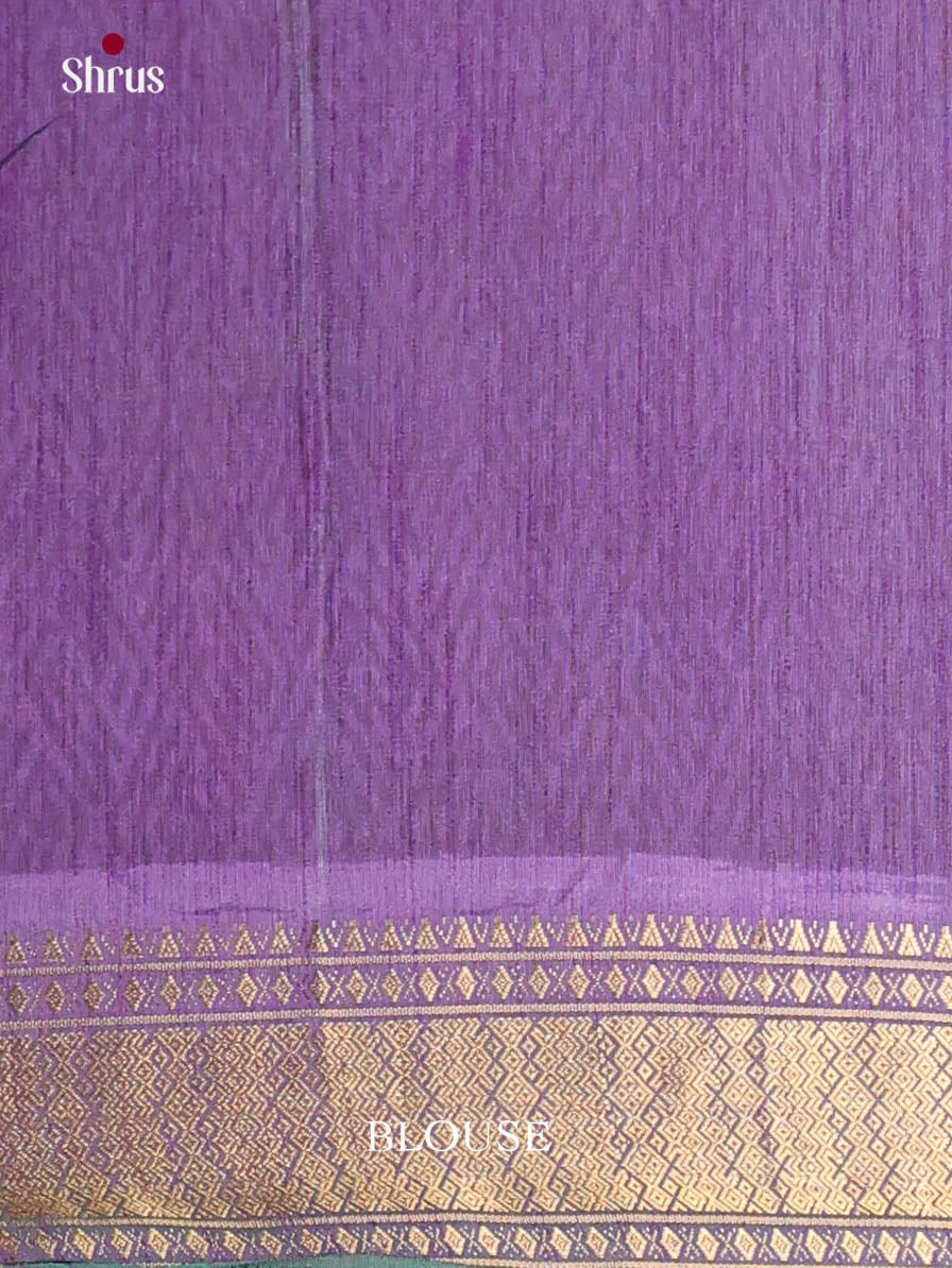 Green & Purple - Semi Patola Saree - Shop on Shrus.com