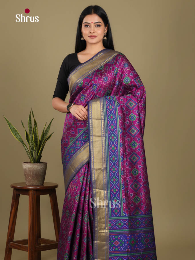 Vadamalli & Blue - Semi Patola Saree