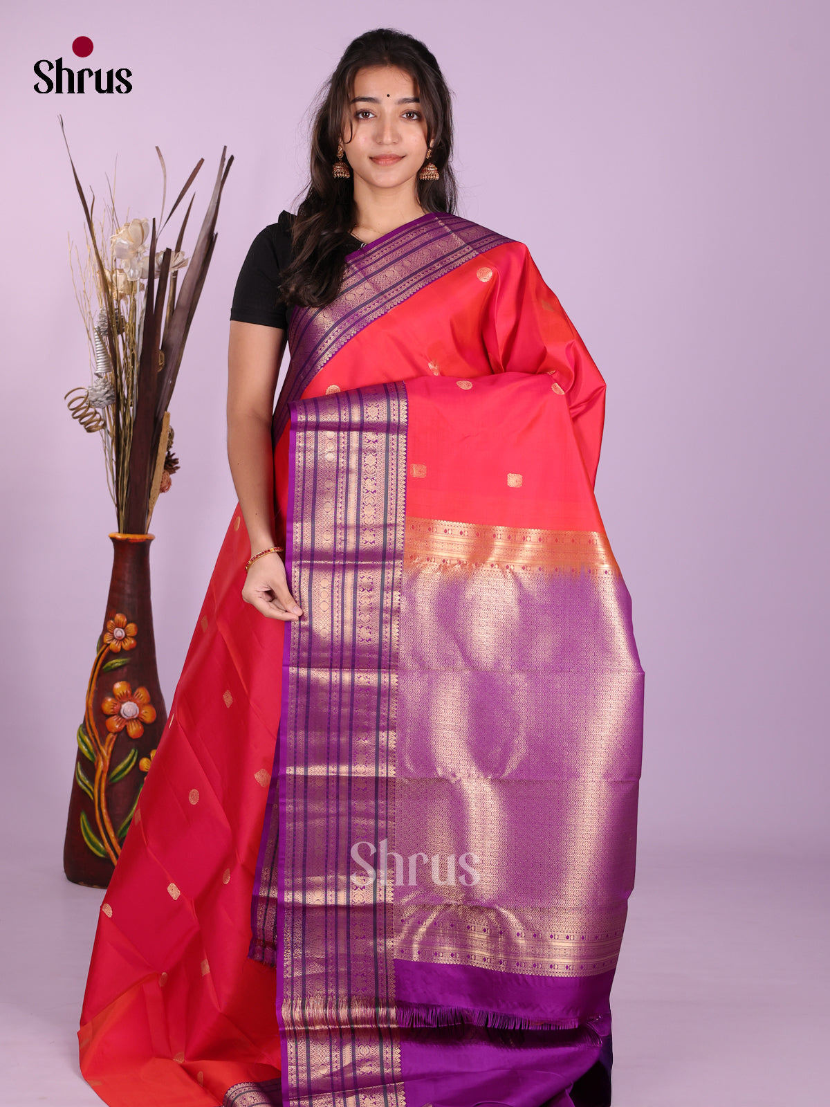 DKS13450 - Kanchipuram silk (HR) Saree - Shop on Shrus.com