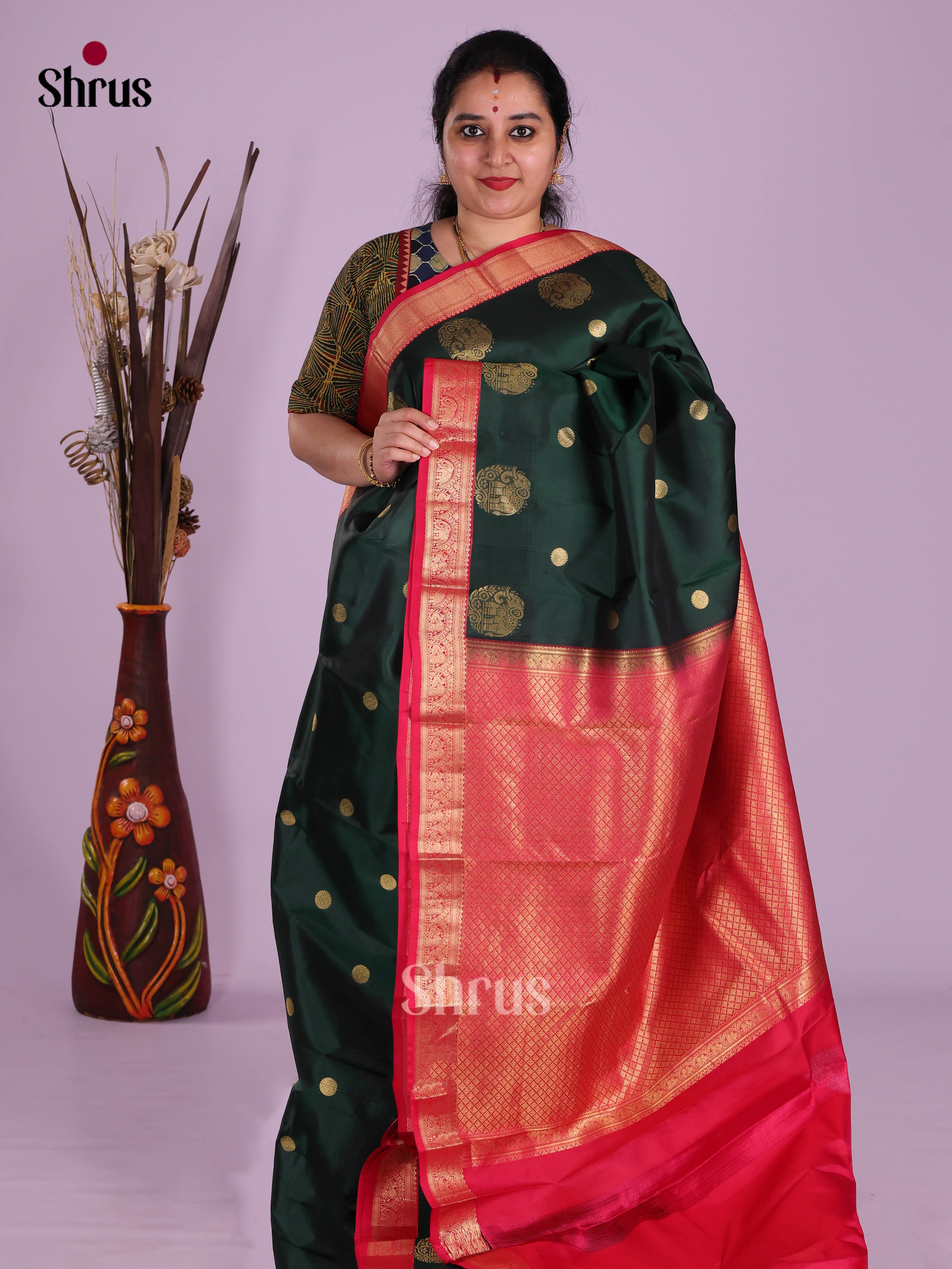 DKS13461 - Kanchipuram silk (HR) Saree - Shop on Shrus.com