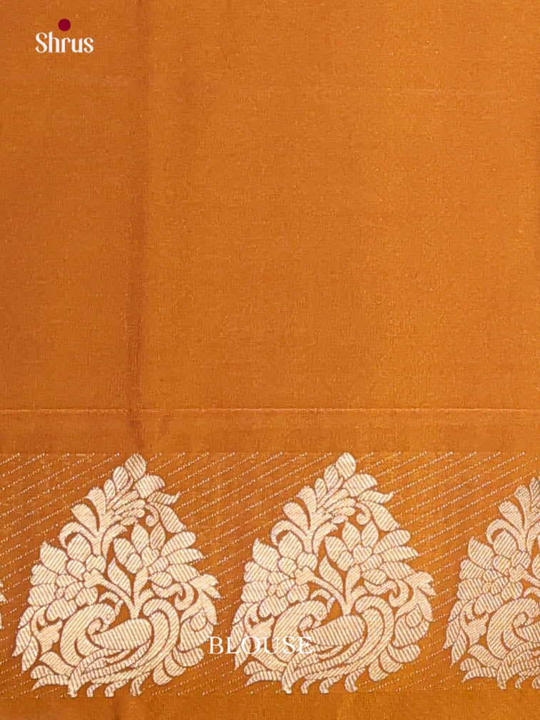 Violet & Mustard - Semi Softsilk Saree