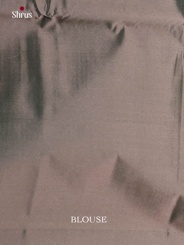 Green & Grey - Semi Softsilk Saree