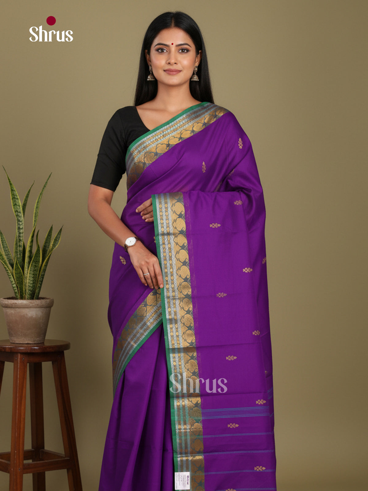 Vadamalli & Green - Chettinad Mix Cotton-Without Blouse Saree
