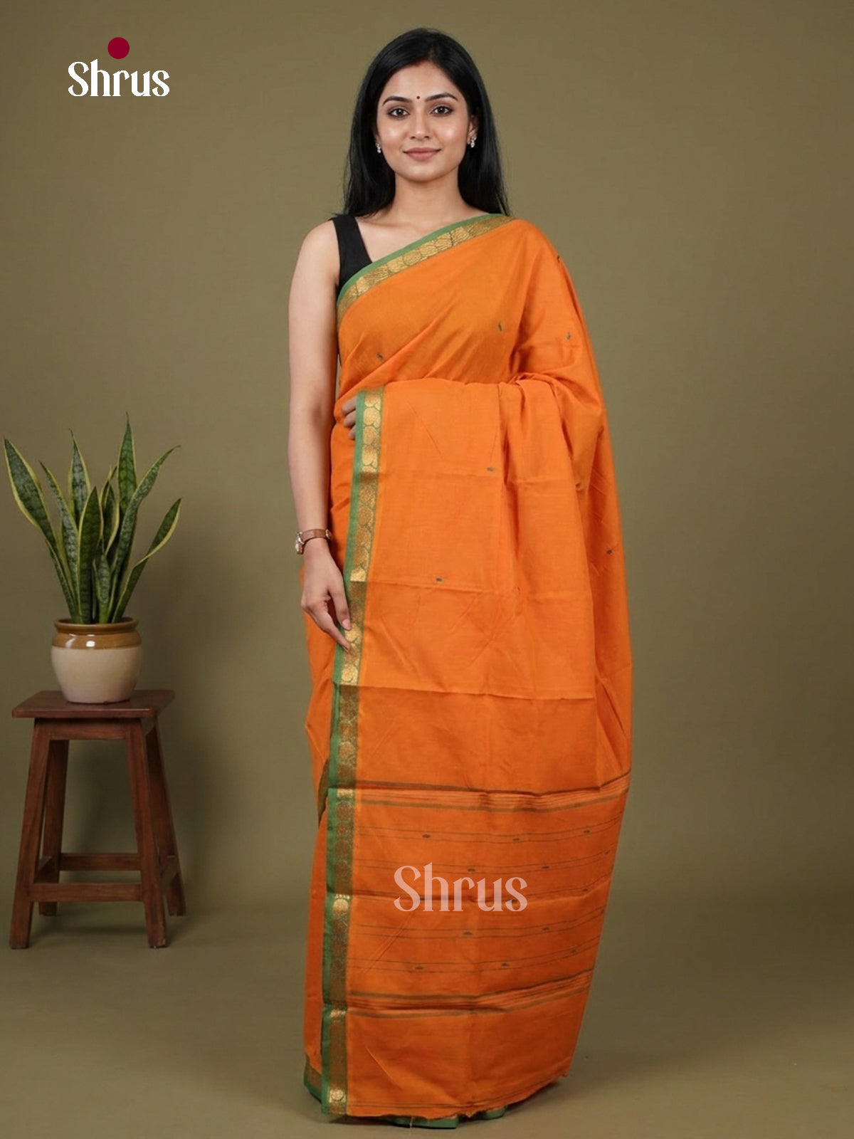 DKS14324 - Chettinad Mix Cotton-Without Blouse Saree