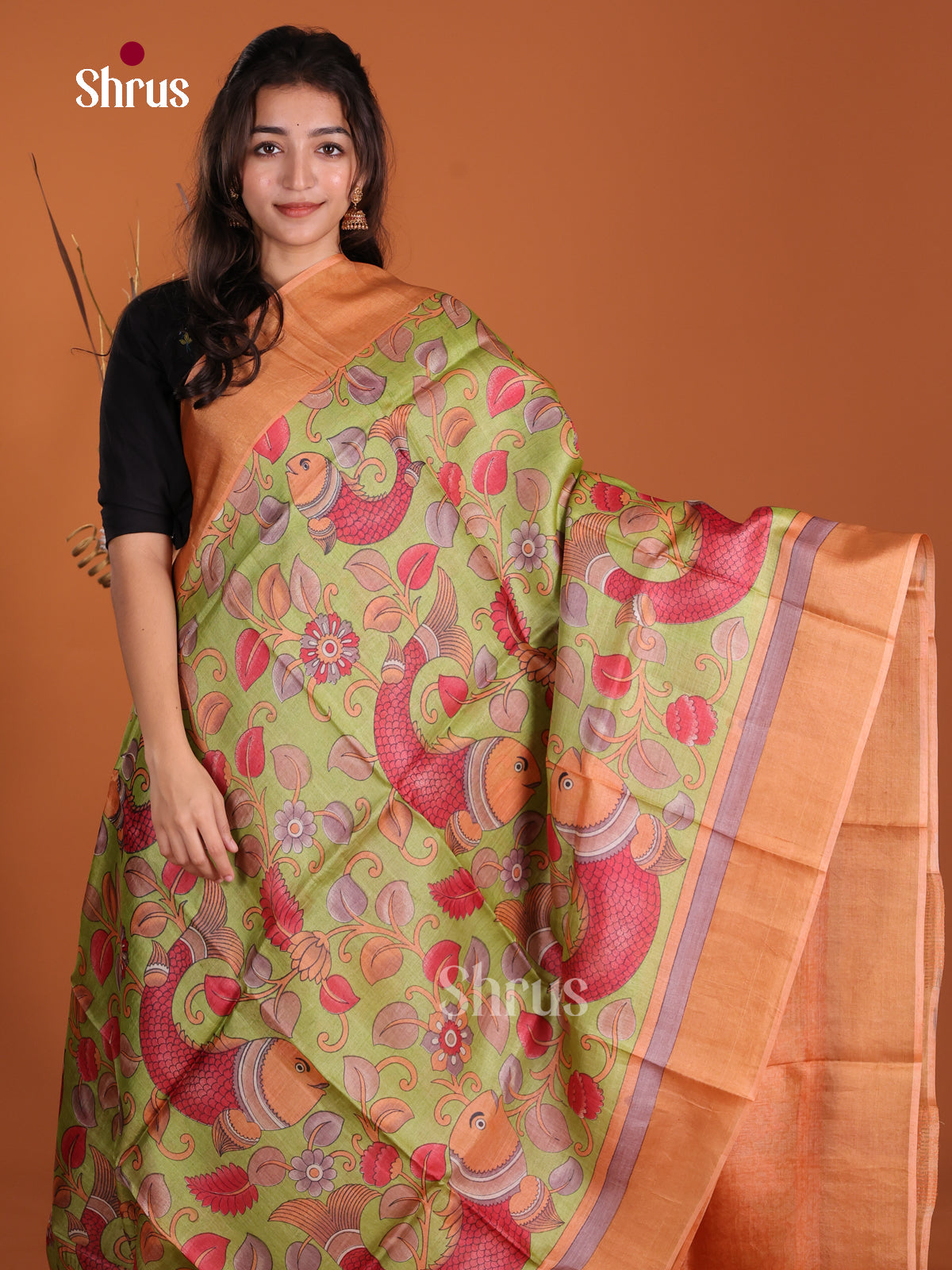 DKS15002 - Printed Tussar Saree