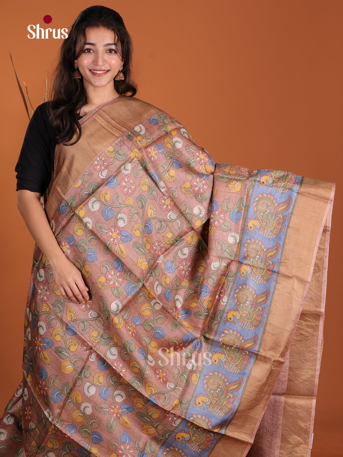 DKS15030 - Printed Tussar Saree