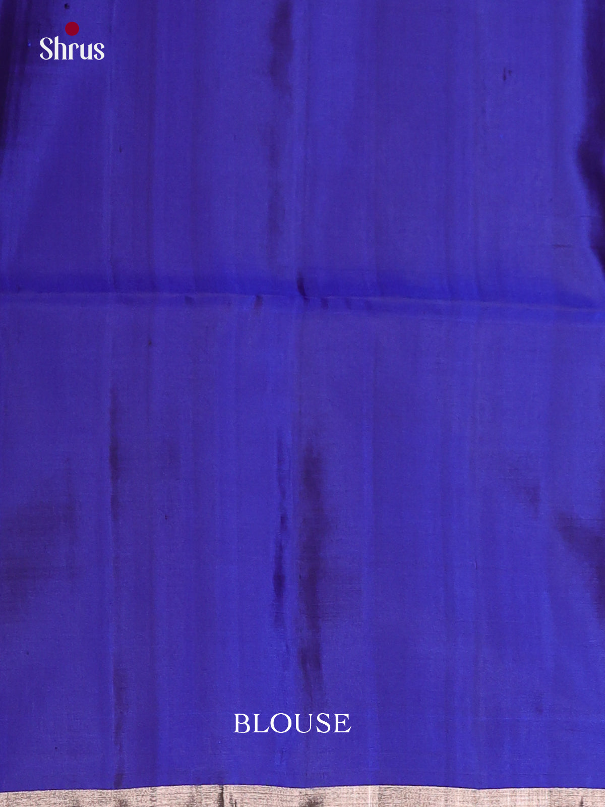 Vibrant Blue Soft Silk Saree with zari buttas, stripes & brocade pallu