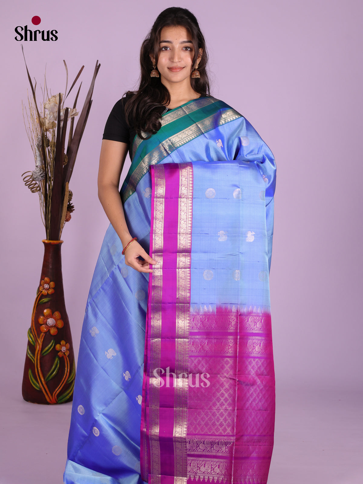 DKS15098 - Soft Silk (HR) Saree - Shop on Shrus.com