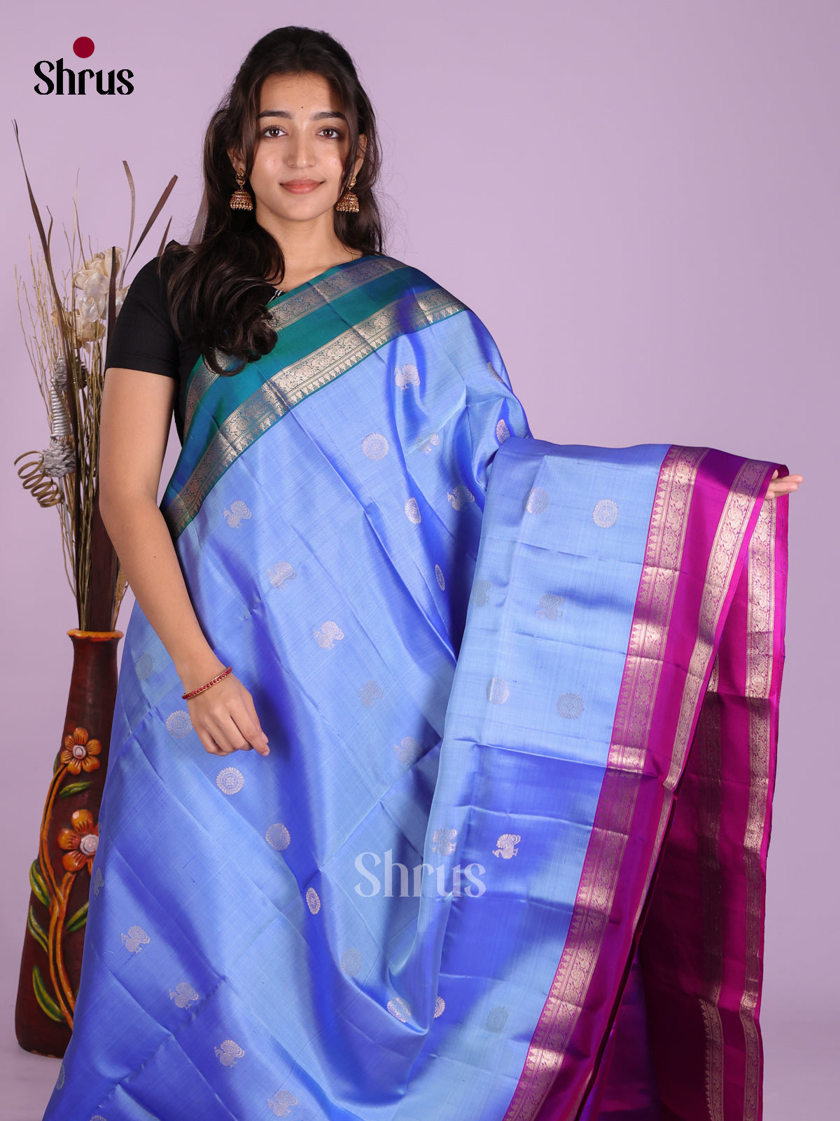 DKS15098 - Soft Silk (HR) Saree - Shop on Shrus.com