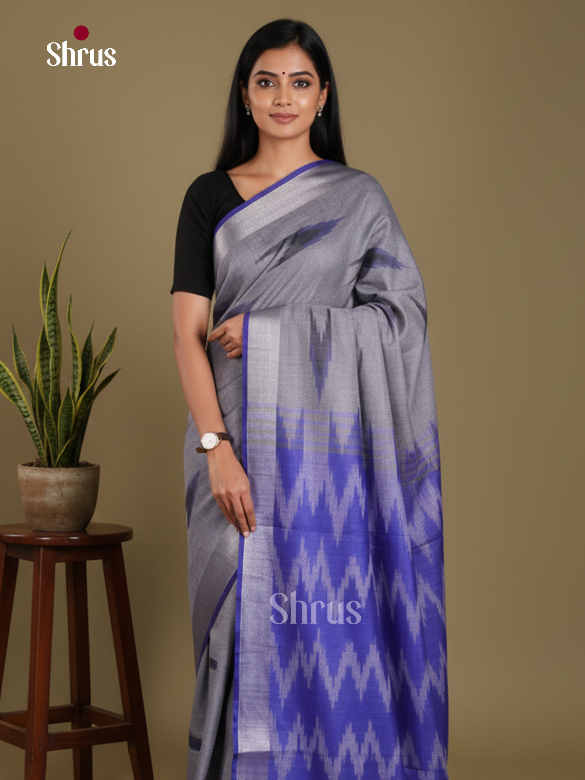 DKS17015 - Semi Ikkat Saree