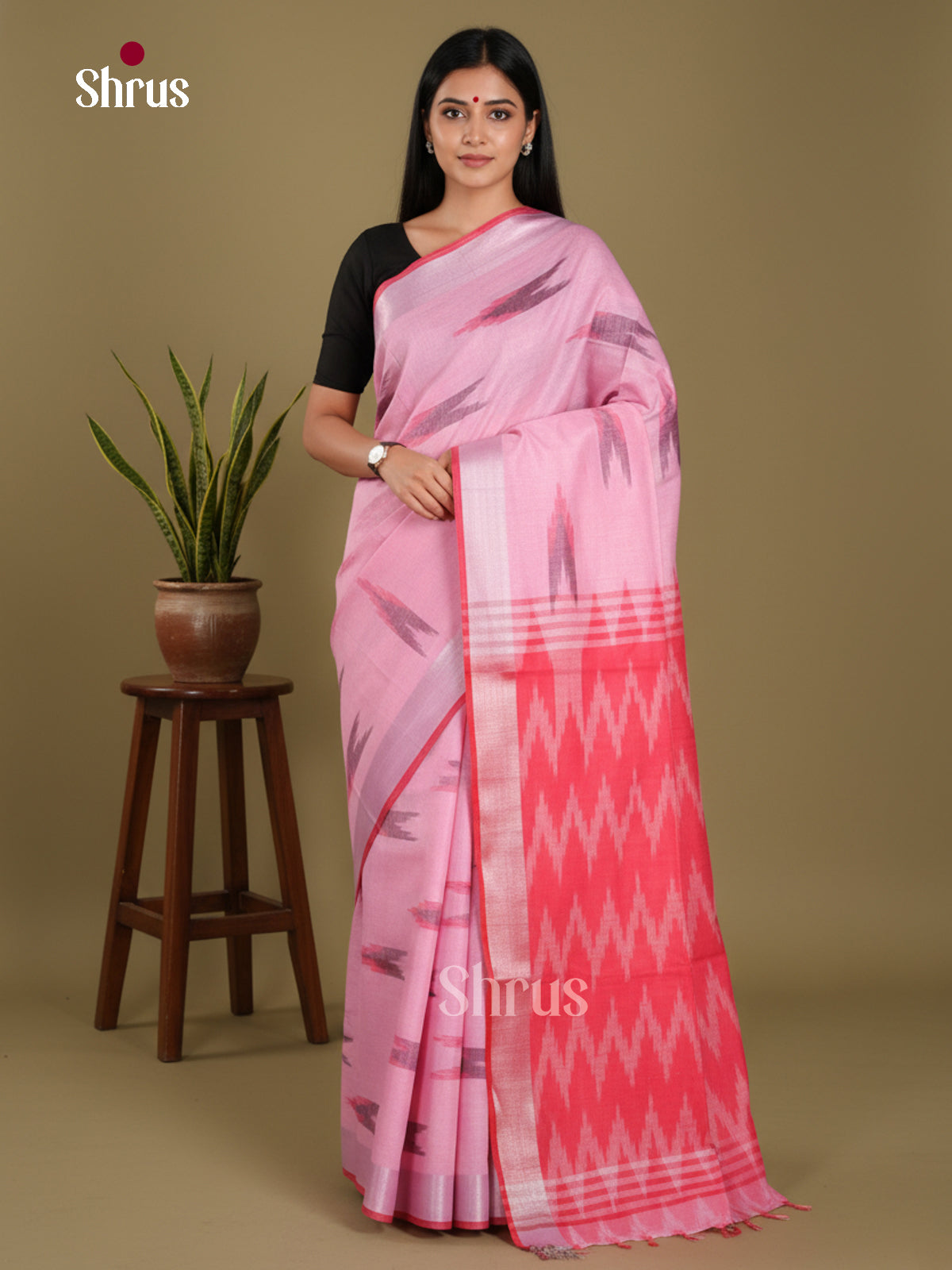 DKS17017 - Semi Ikkat Saree