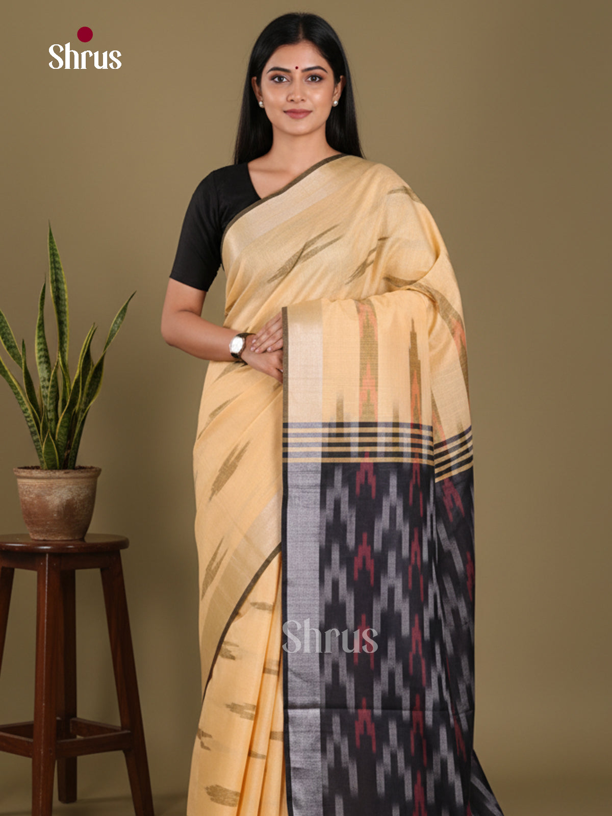DKS17054 - Semi Ikkat Saree