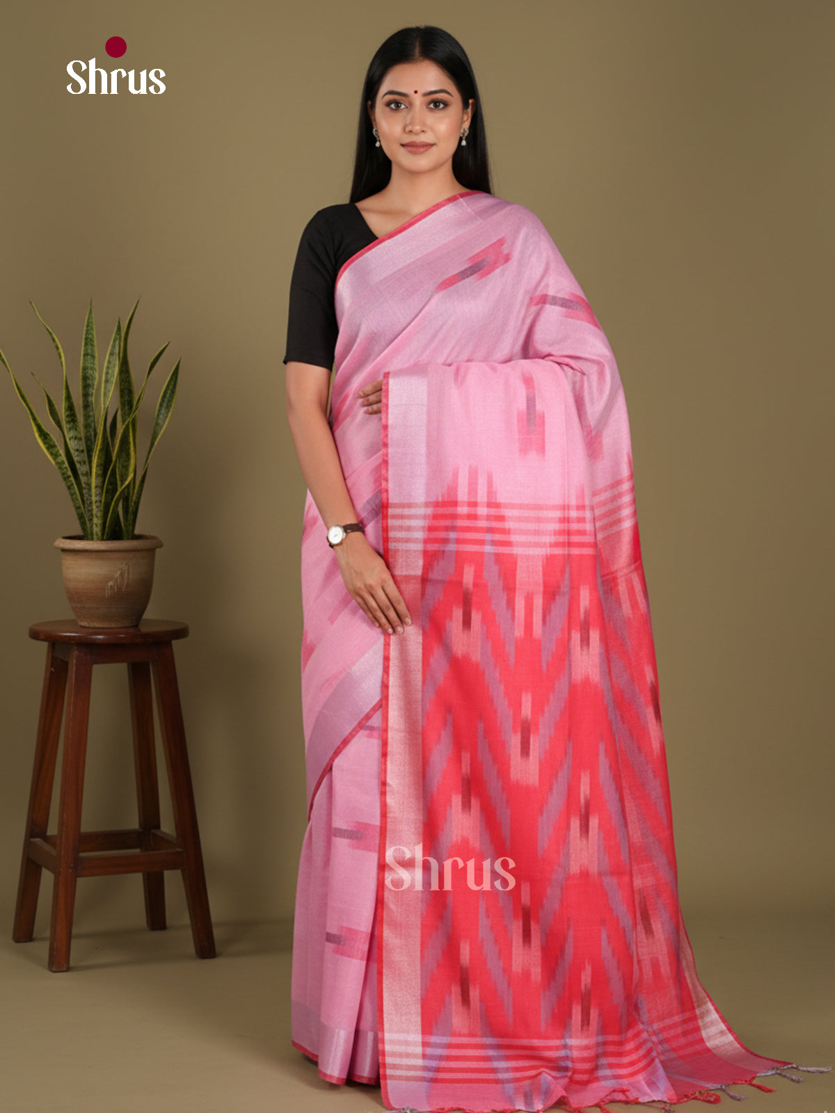 DKS17065 - Semi Ikkat Saree