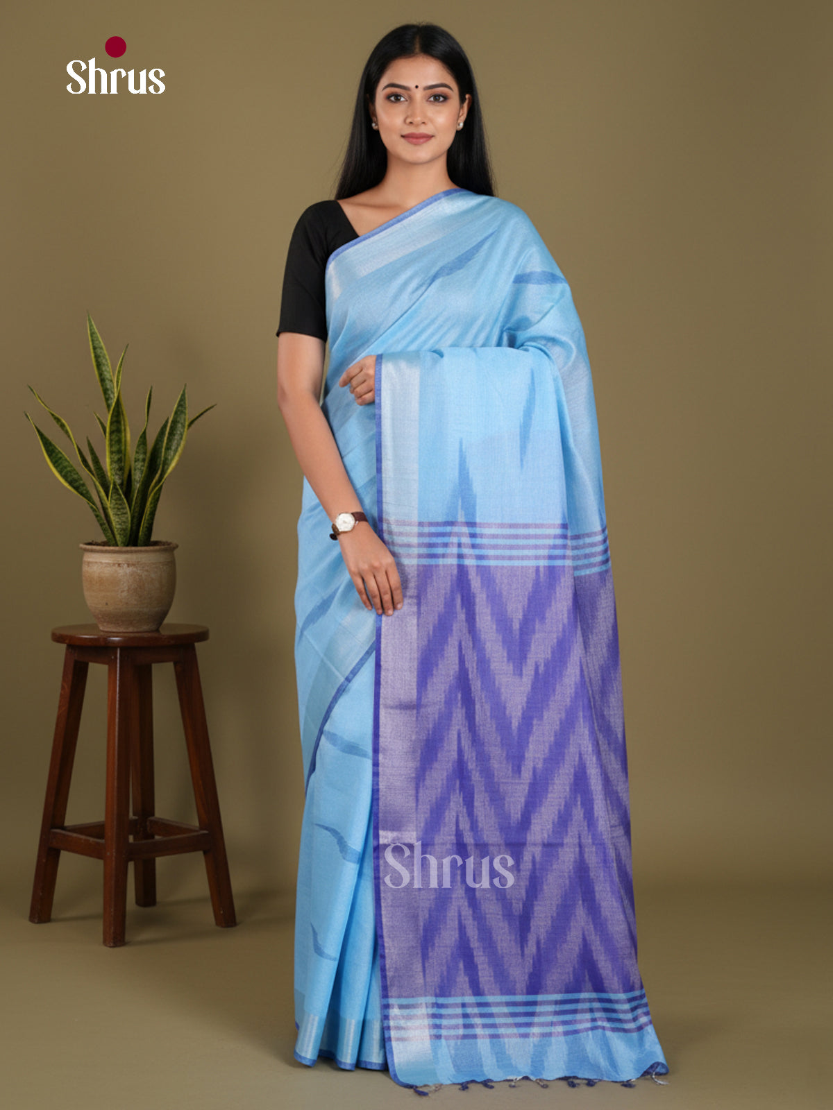 DKS17074 - Semi Ikkat Saree