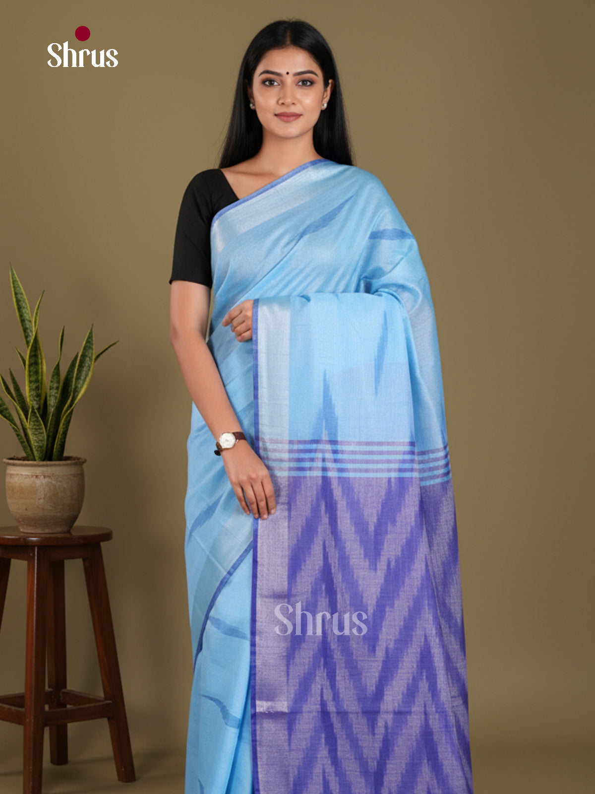DKS17074 - Semi Ikkat Saree