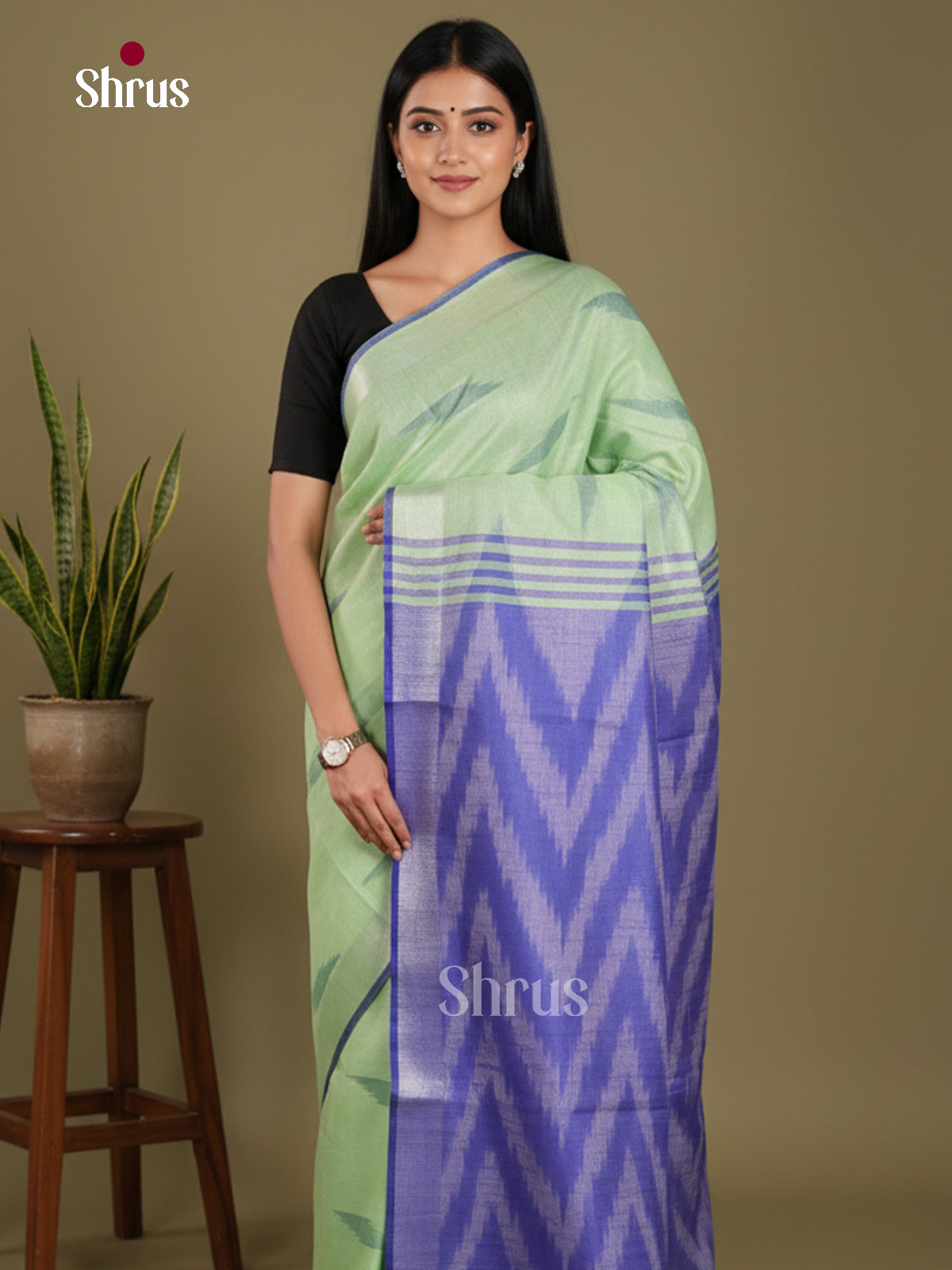 DKS17079 - Semi Ikkat Saree