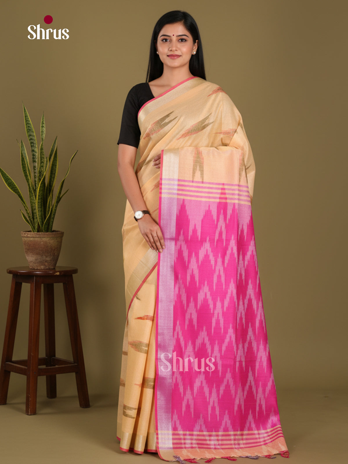 DKS17081 - Semi Ikkat Saree