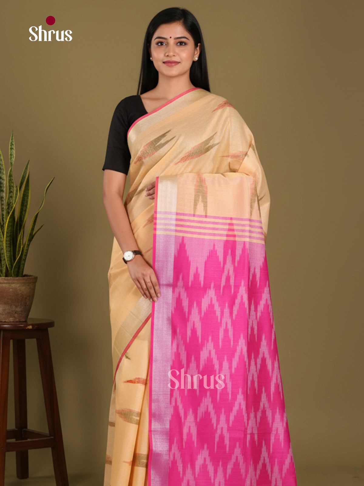 DKS17081 - Semi Ikkat Saree