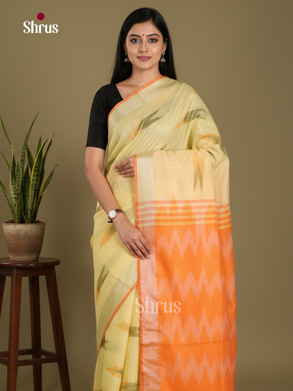 DKS17083 - Semi Ikkat Saree