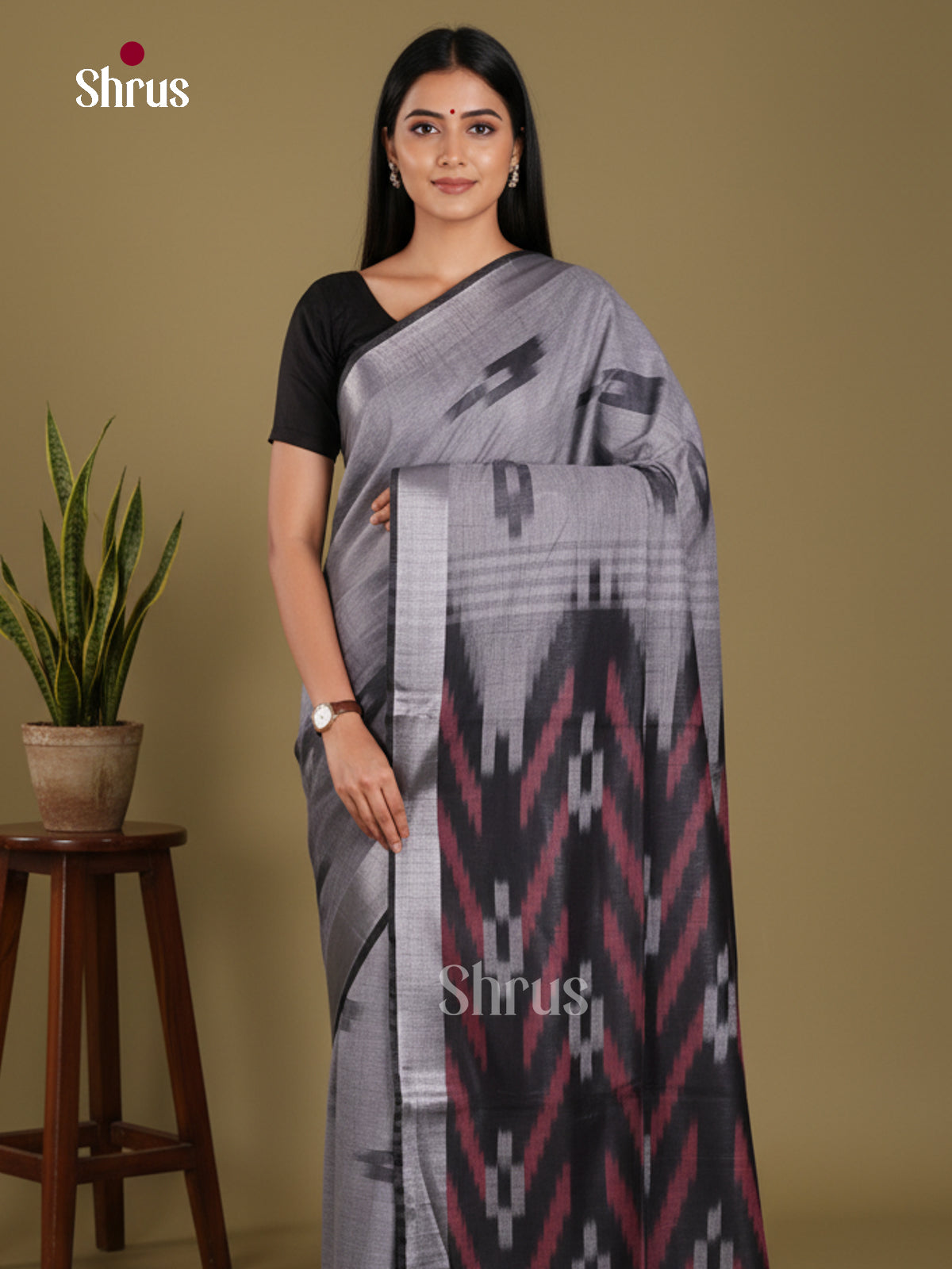 DKS17084 - Semi Ikkat Saree