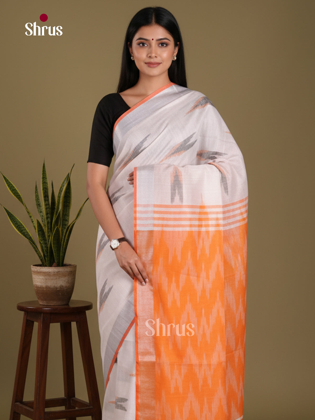 DKS17086 - Semi Ikkat Saree