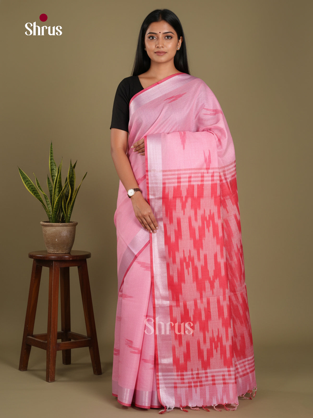 DKS17087 - Semi Ikkat Saree