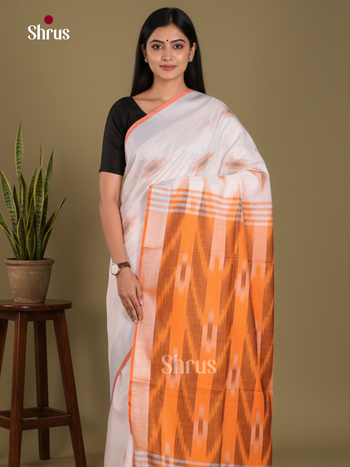 DKS17094 - Semi Ikkat Saree
