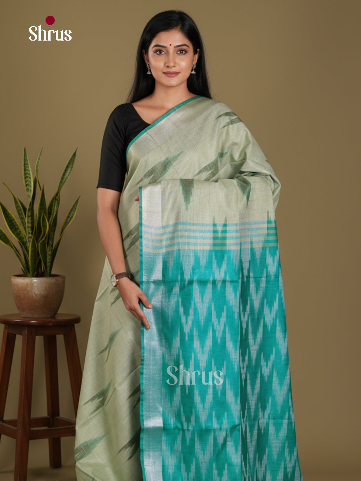 DKS17100 - Semi Ikkat Saree