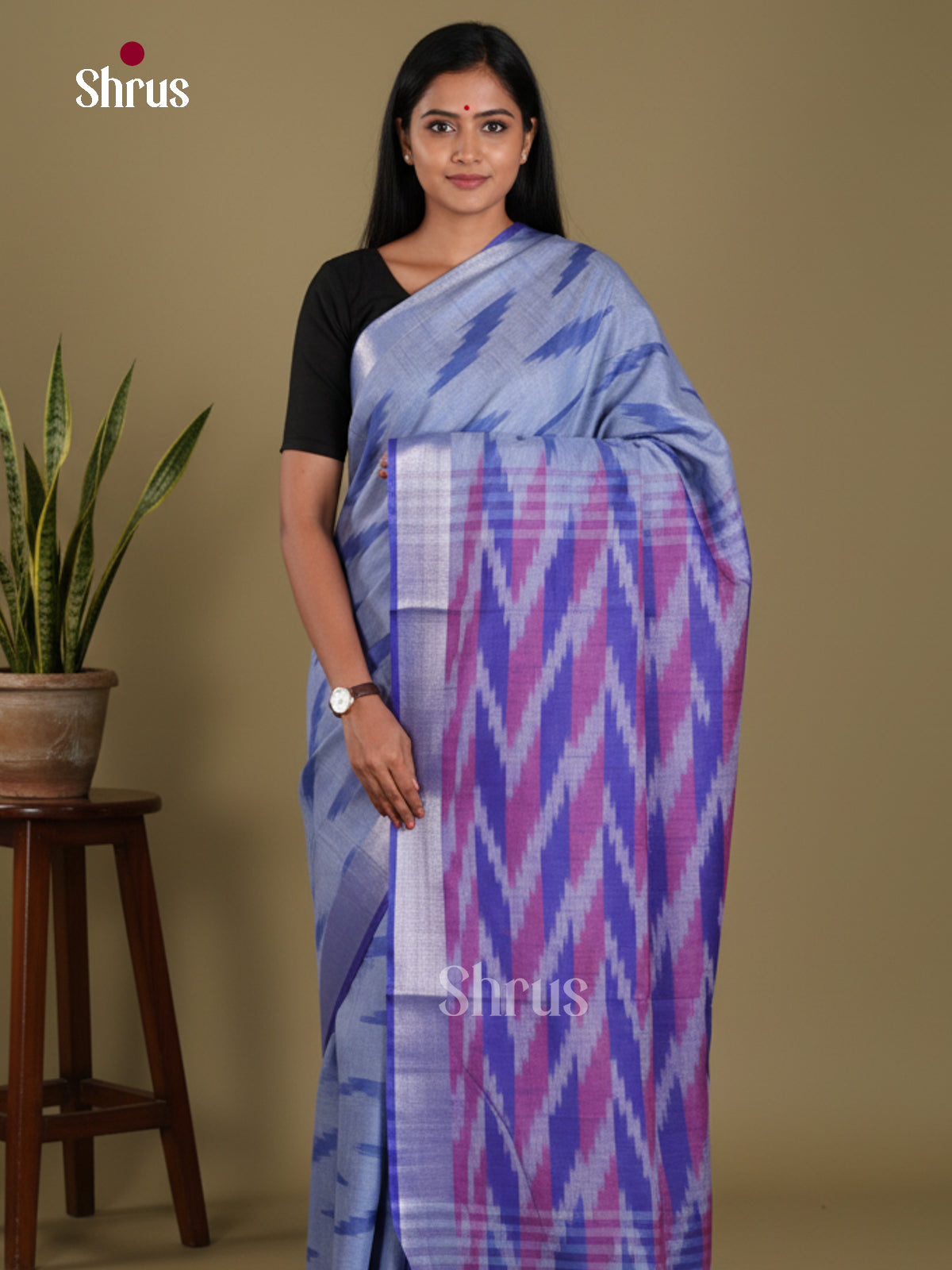 DKS17103 - Semi Ikkat Saree