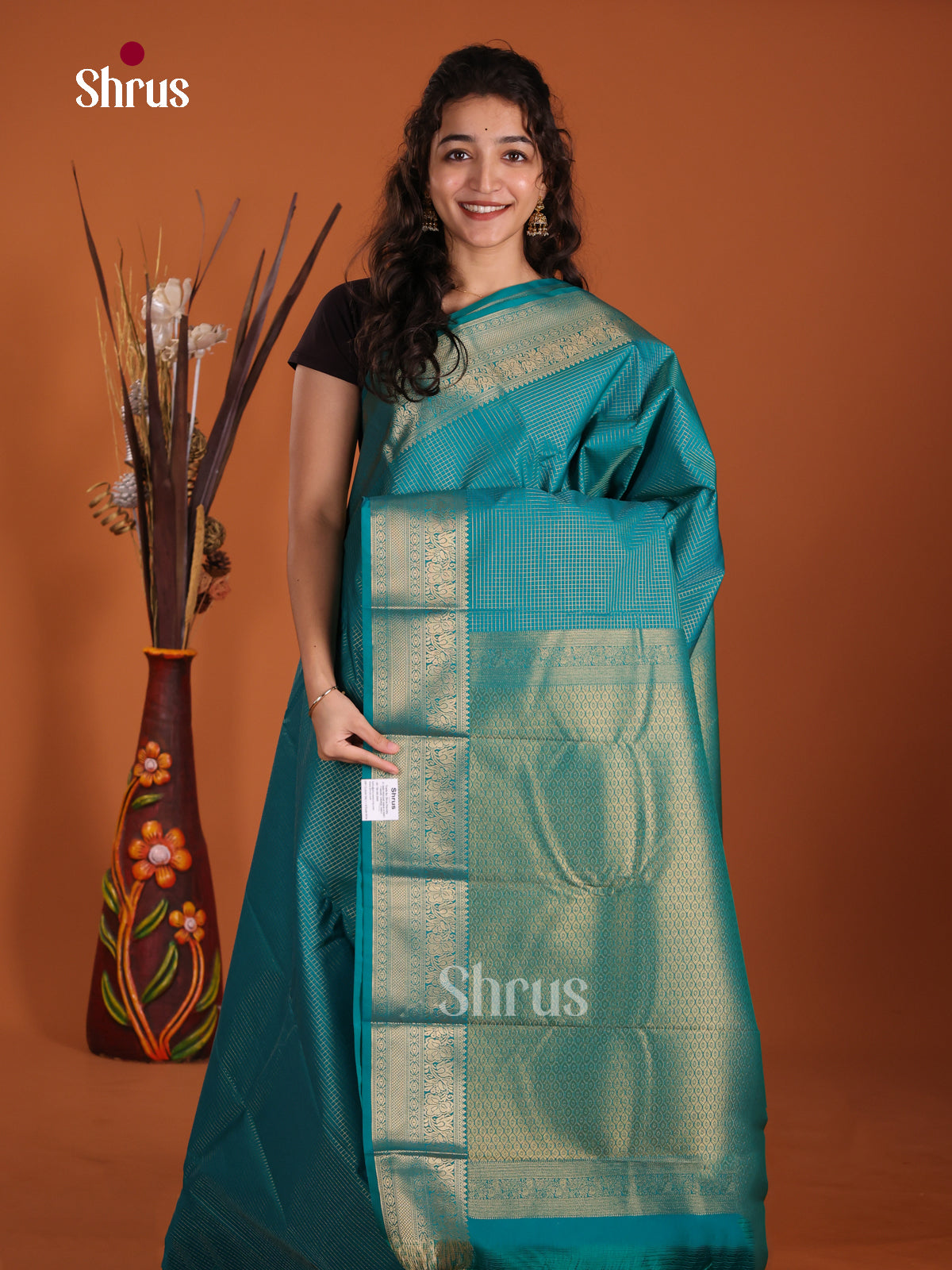 DKS17127 - Semi Kanchipuram Saree - Shop on Shrus.com