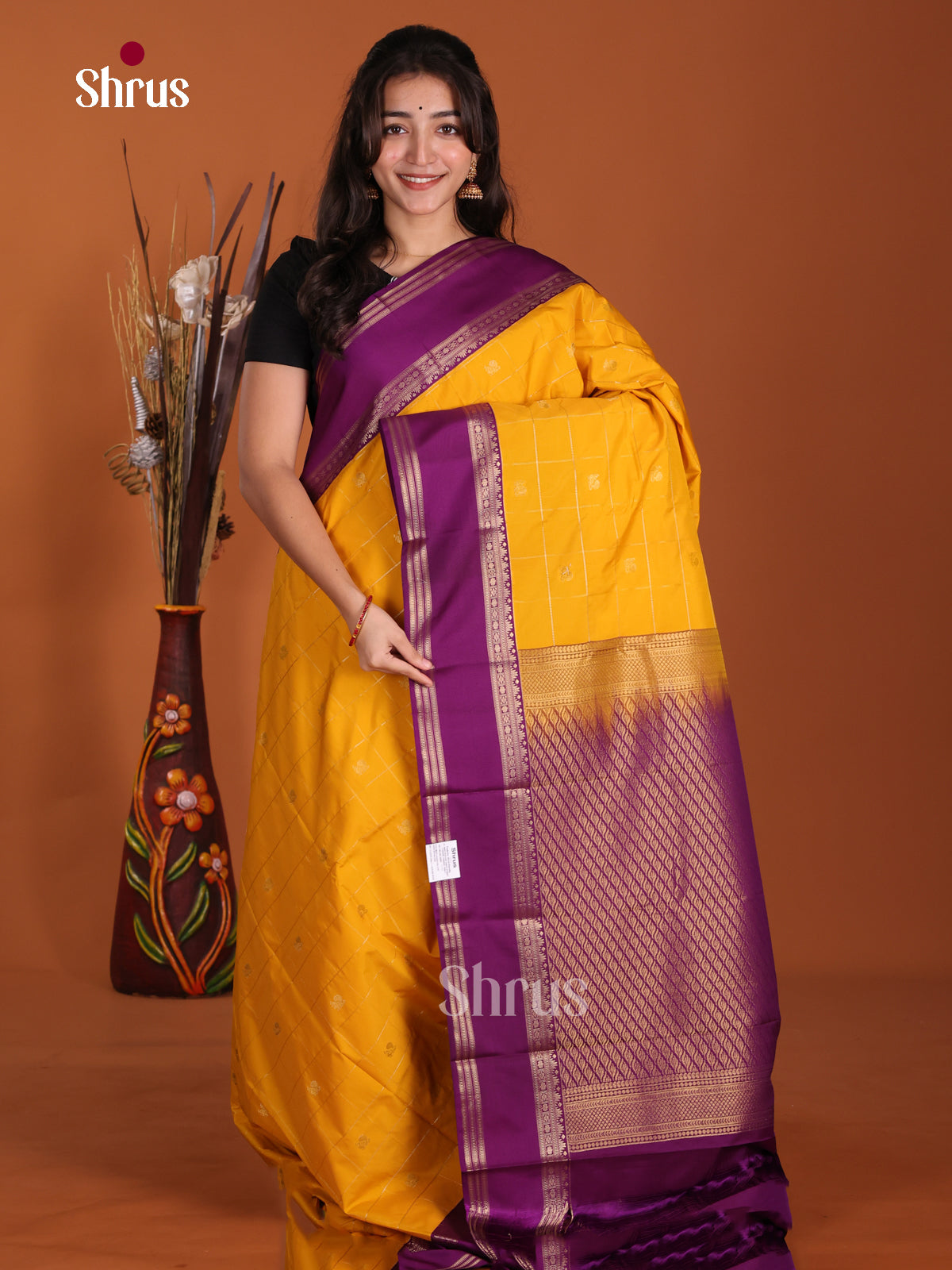 DKS17295 - Semi Kanchipuram Saree - Shop on Shrus.com