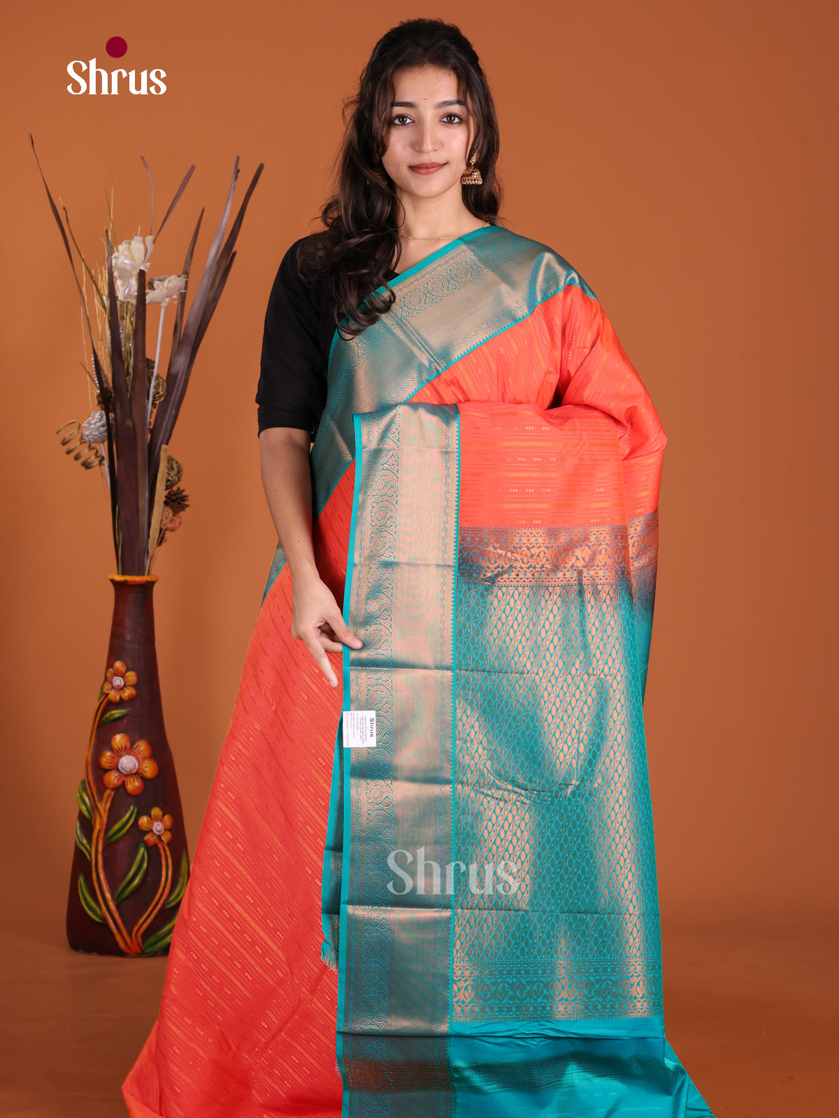 DKS17354 - Semi Kanchipuram Saree - Shop on Shrus.com