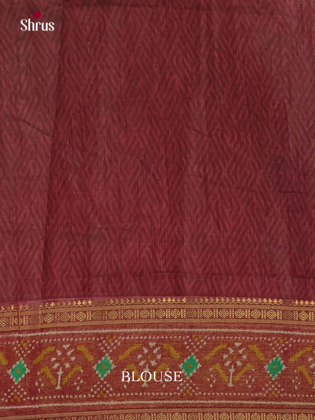 Green & Maroon - Semi Patola Saree - Shop on Shrus.com