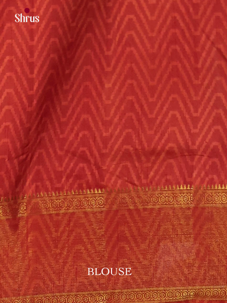 Brown & Orange - Semi Patola Saree
