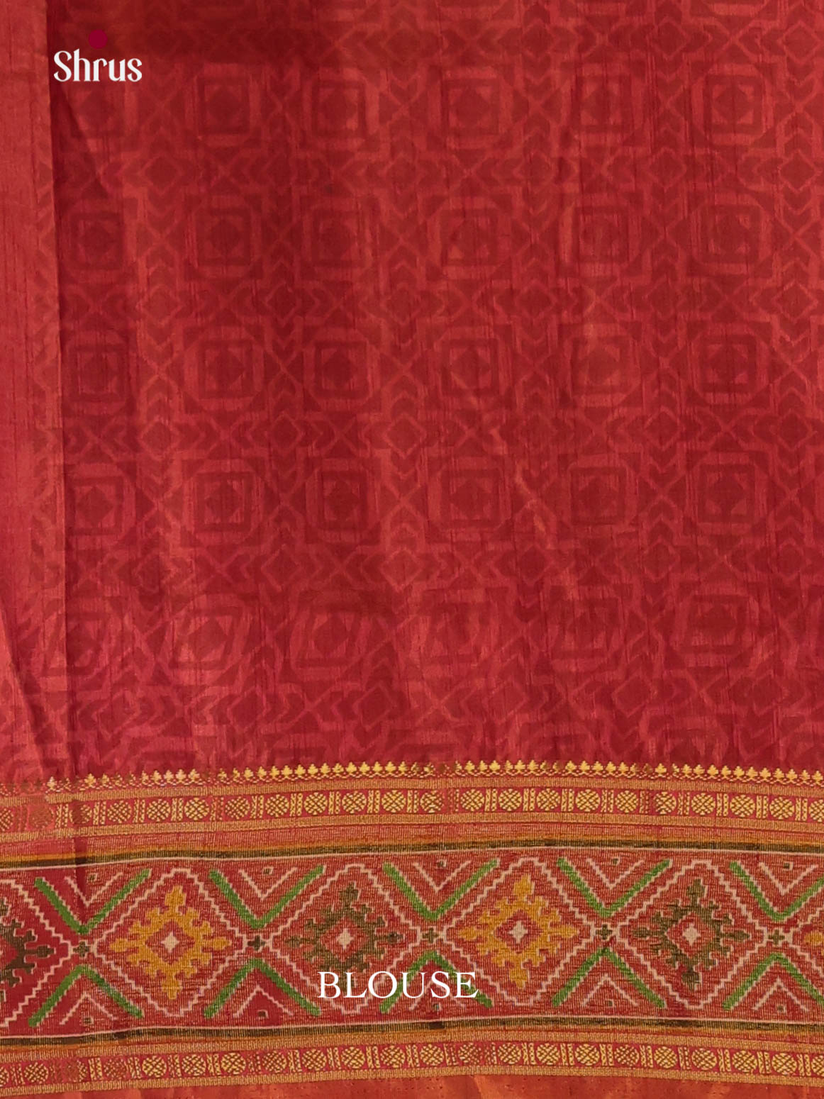 Brown & Brick - Semi Patola Saree