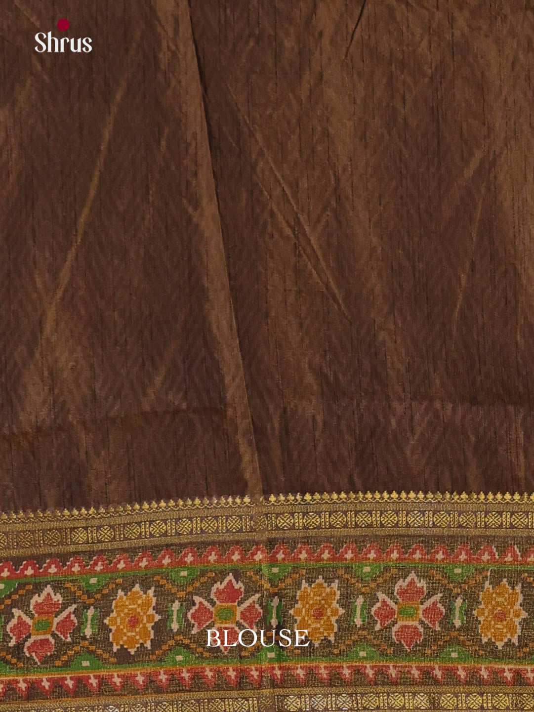 Mustard & Army Green - Semi Patola Saree