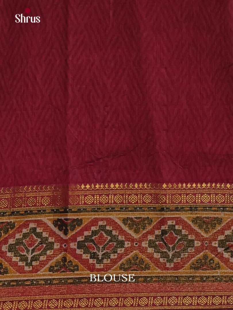 Black & Maroon - Semi Patola Saree