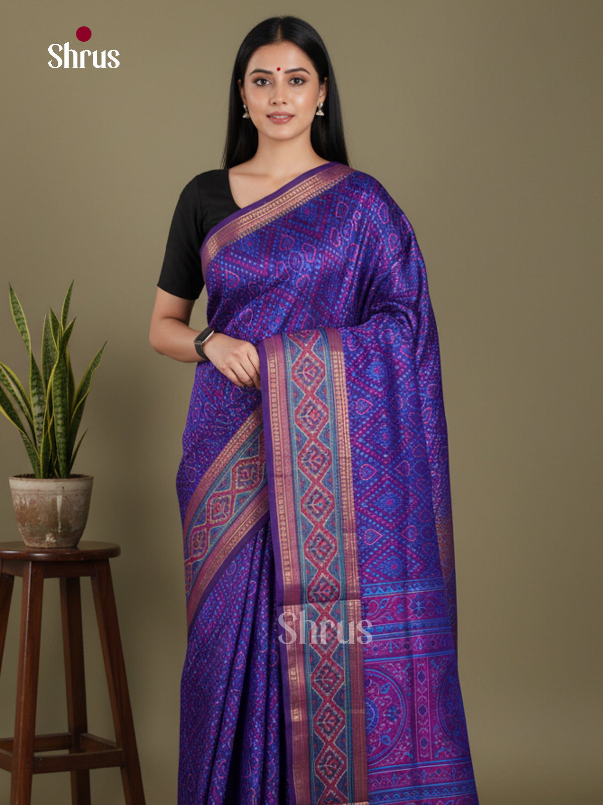 DKS18064 - Semi Patola Saree - Shop on Shrus.com