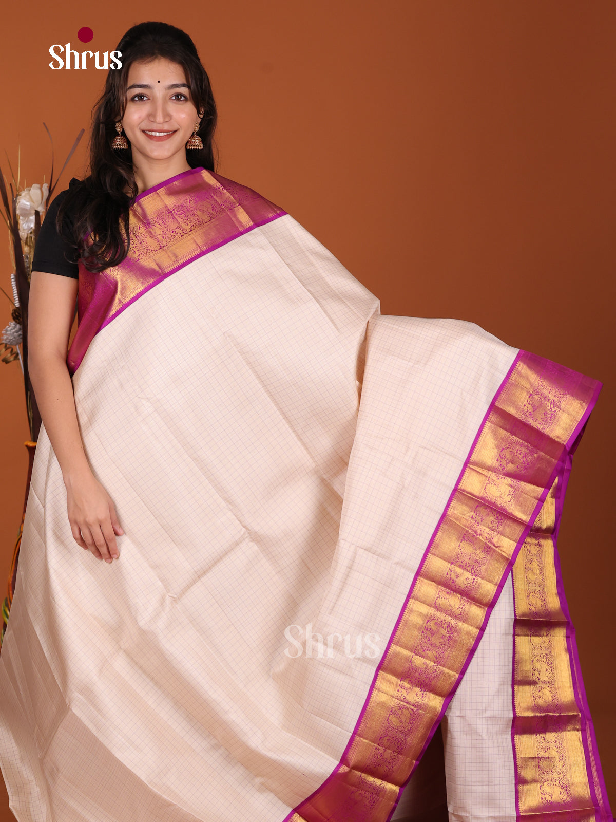 DKS22238 - Kanchipuram Korvai Plain Saree