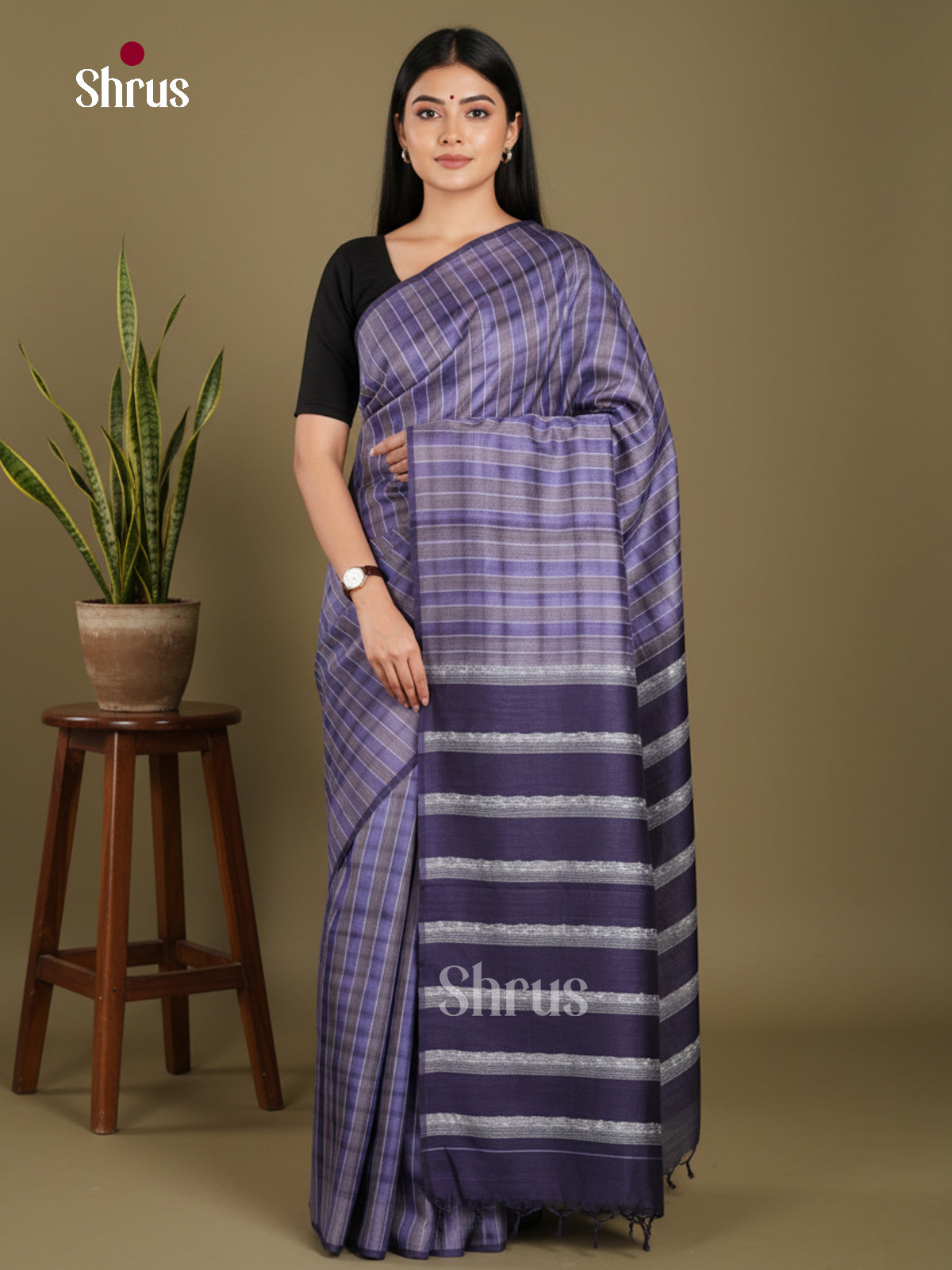 Blue & Grey- Shibori Saree