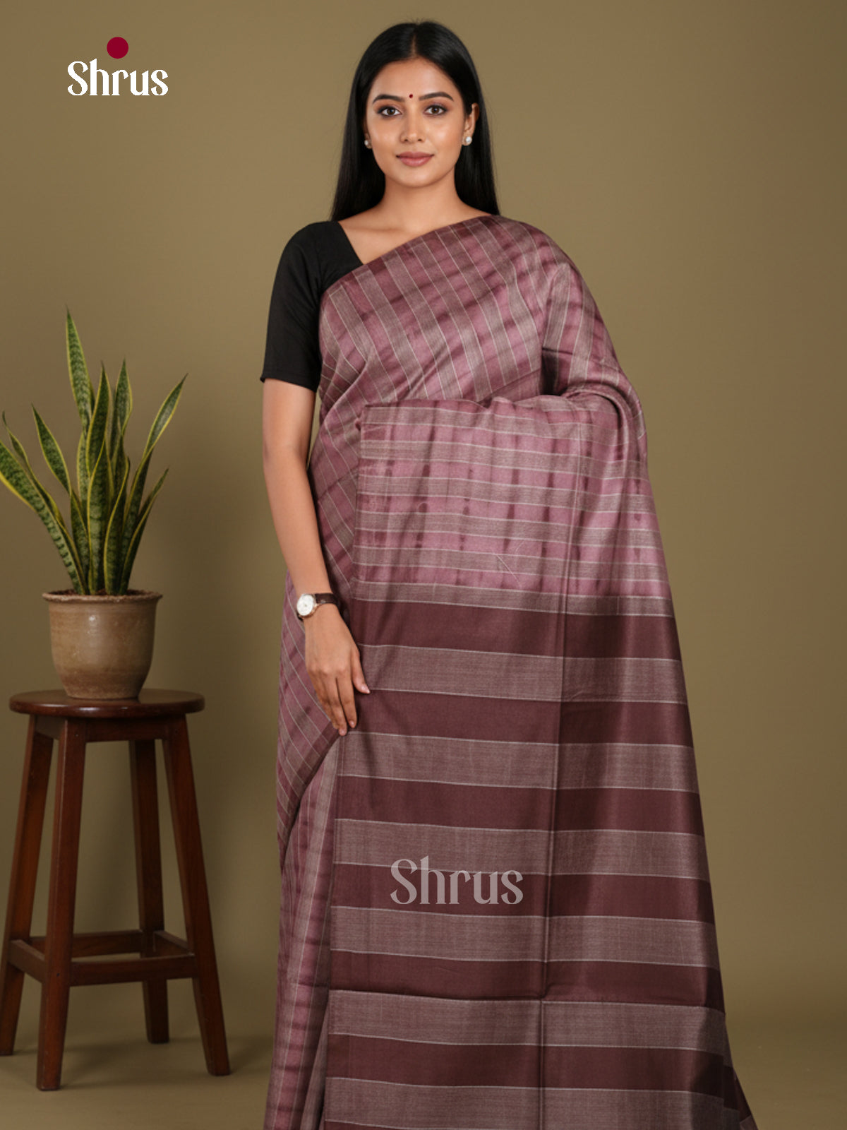 Brown- Shibori Saree