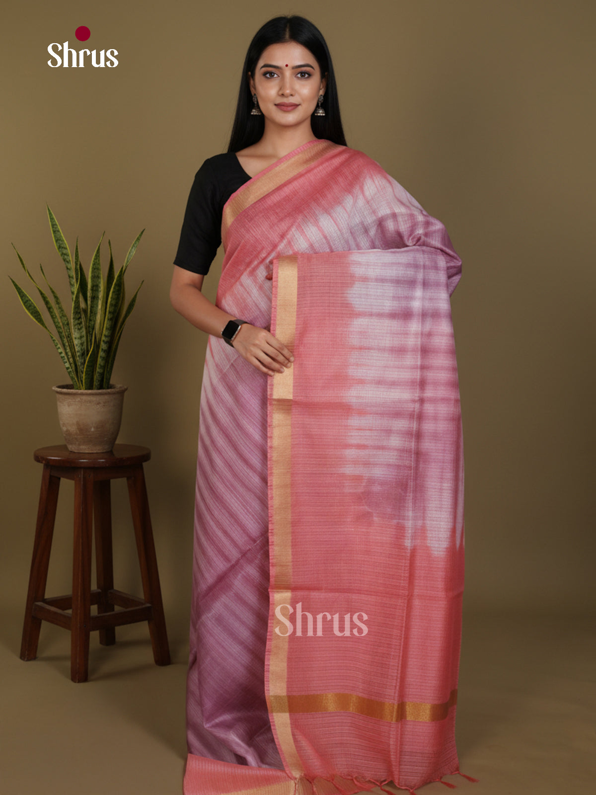 DKS22365 - Shibori Saree - Shop on Shrus.com