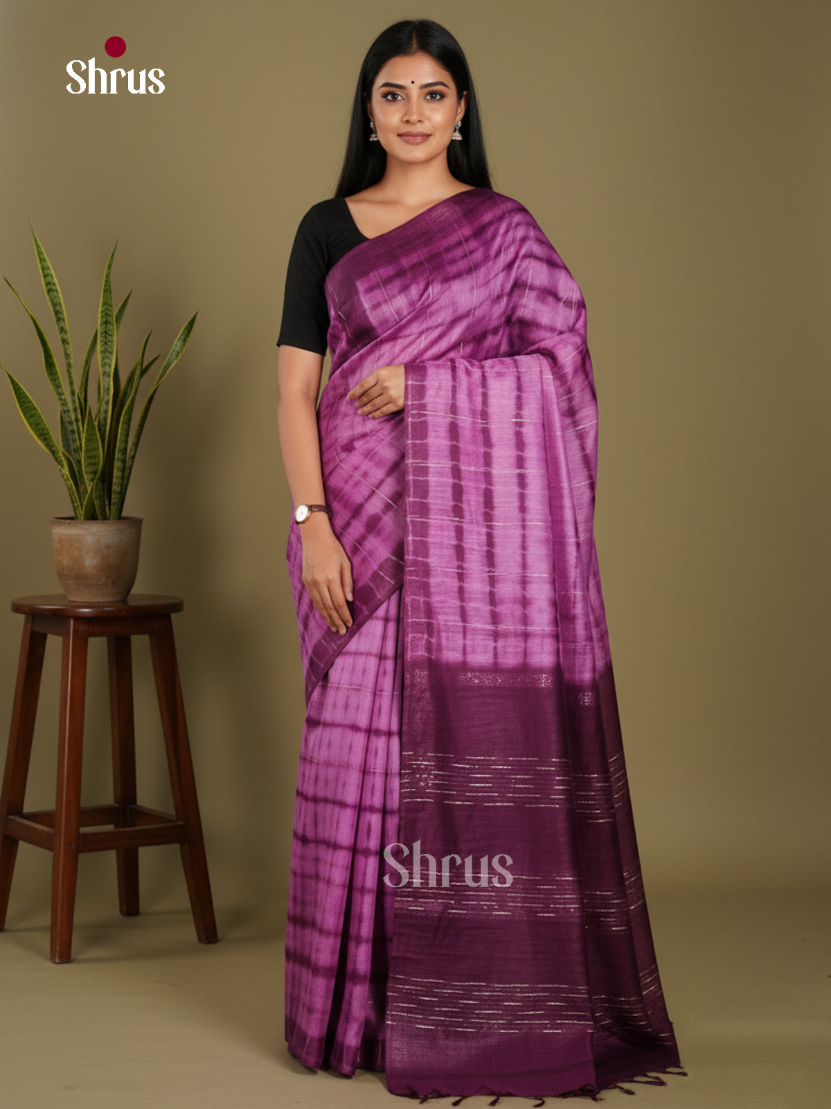 DKS22400 - Shibori Saree - Shop on Shrus.com