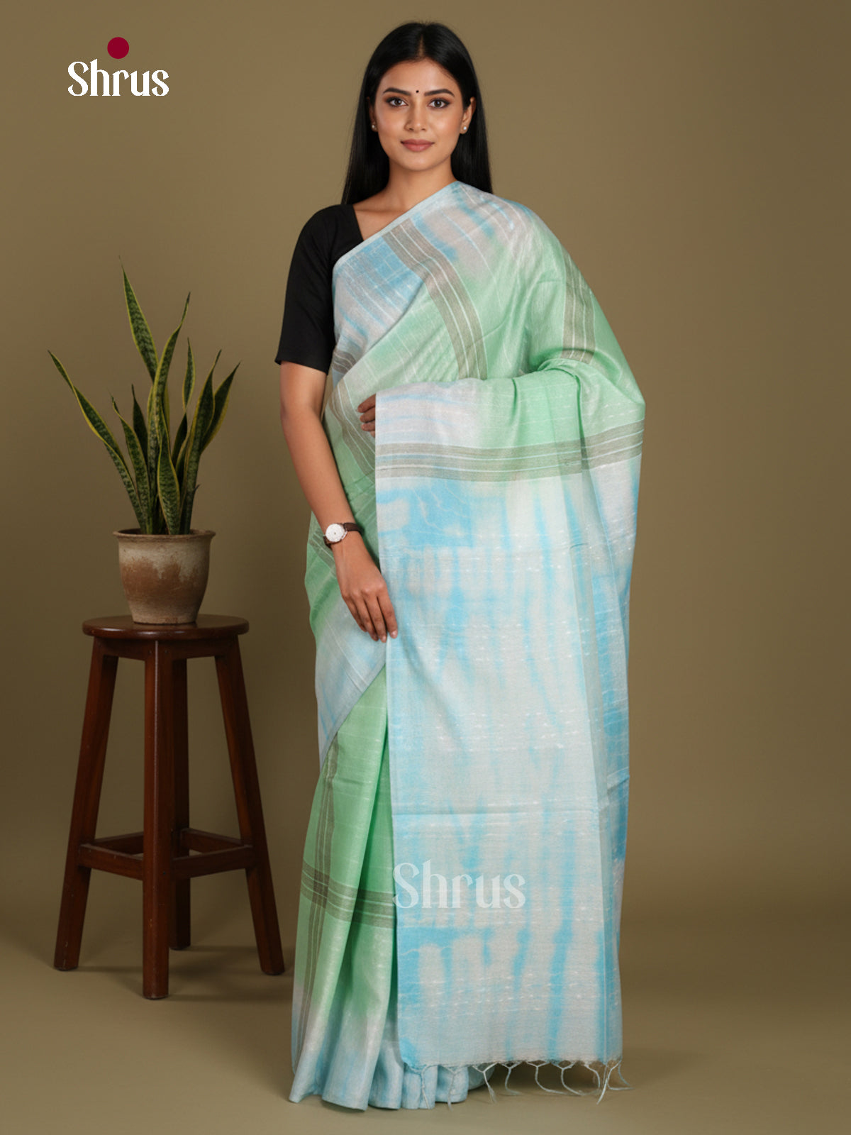 DKS22405 - Shibori Saree - Shop on Shrus.com