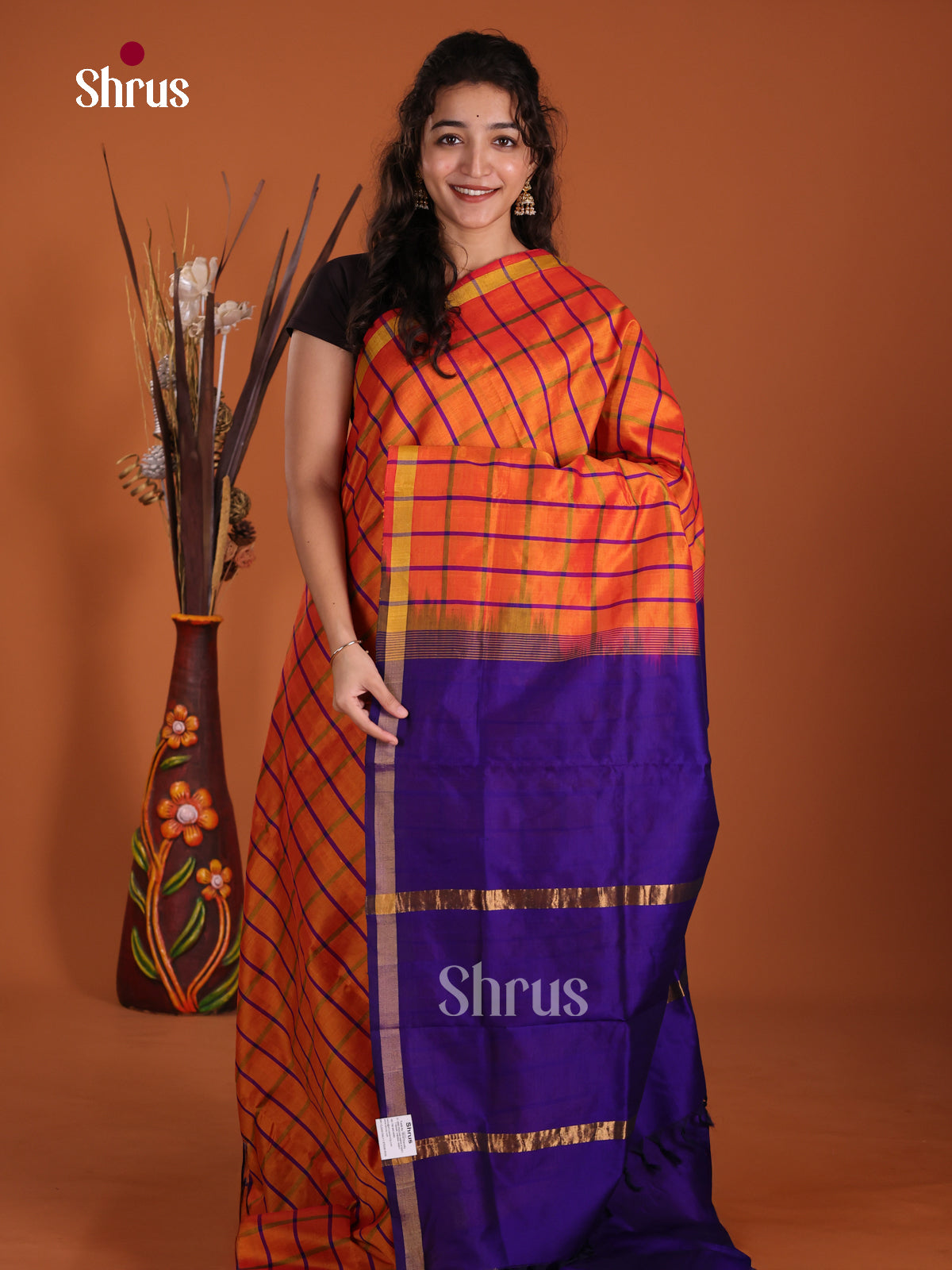 DKS24100 - Silkcotton-halfpure Saree - Shop on Shrus.com