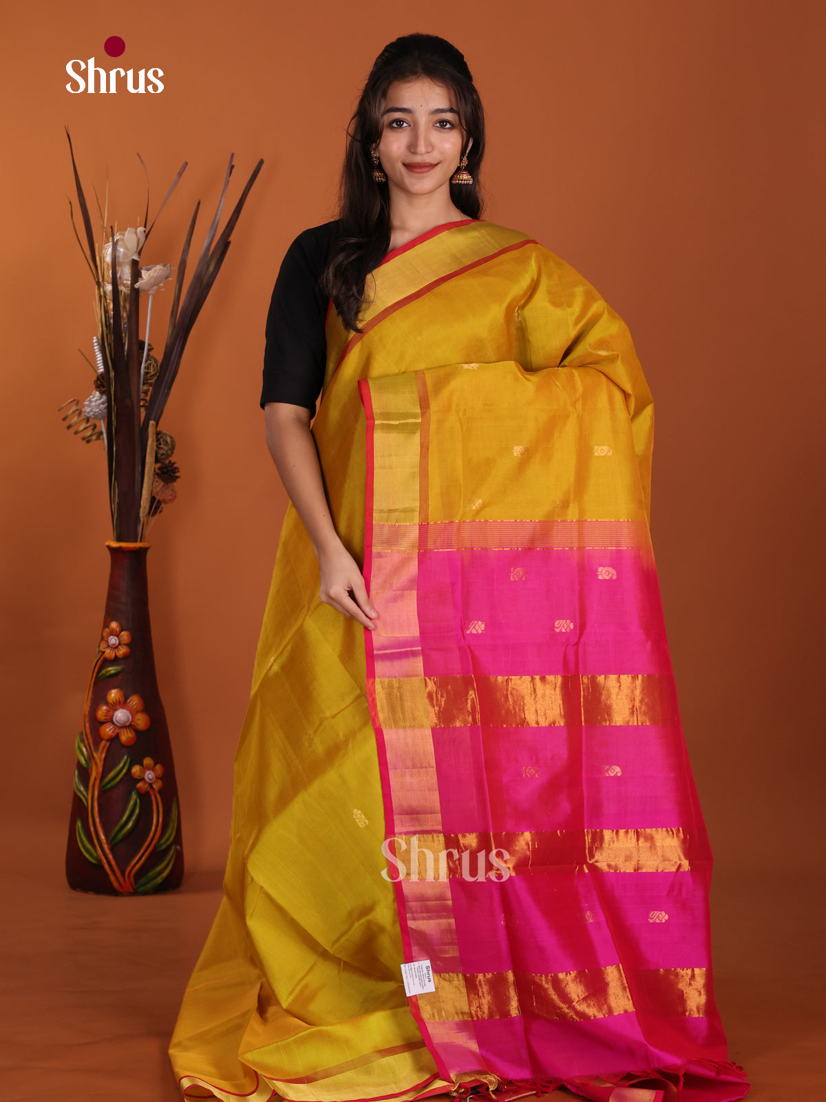 DKS24125 - Silk Cotton Saree - Shop on Shrus.com