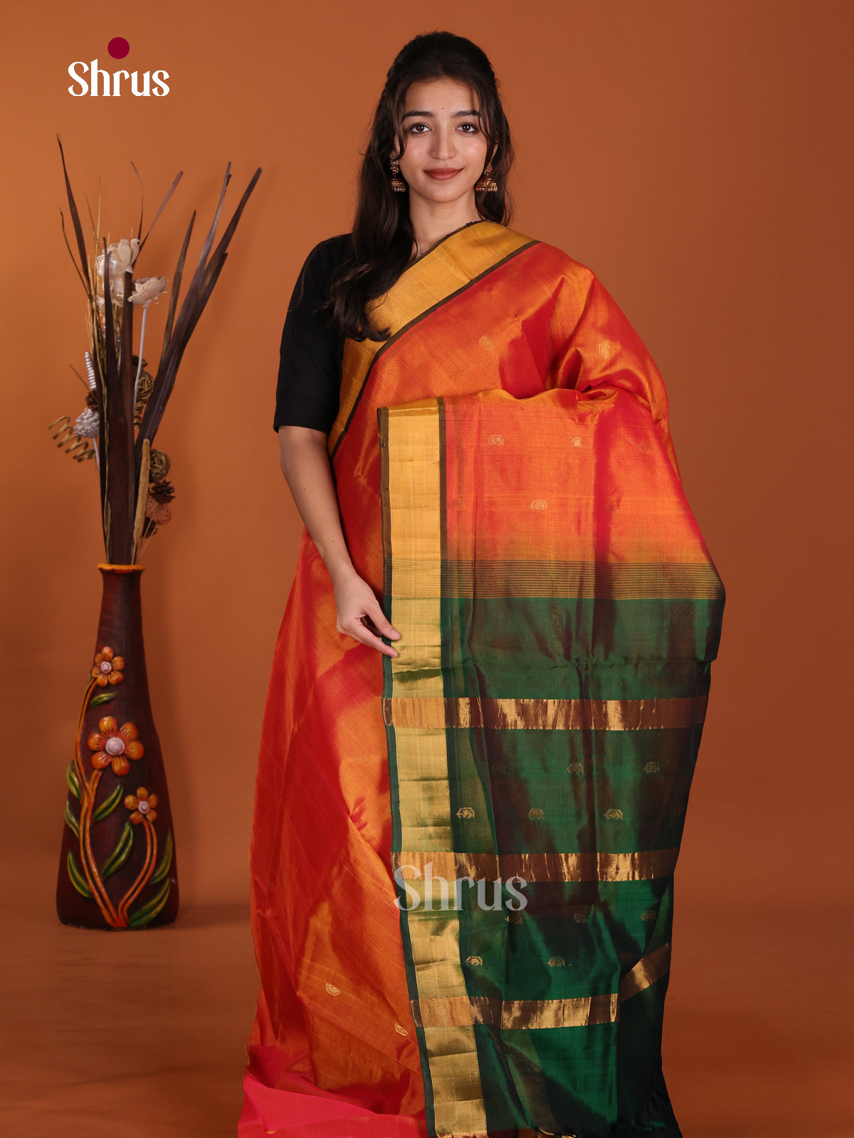 DKS24129 - Silk Cotton Saree - Shop on Shrus.com