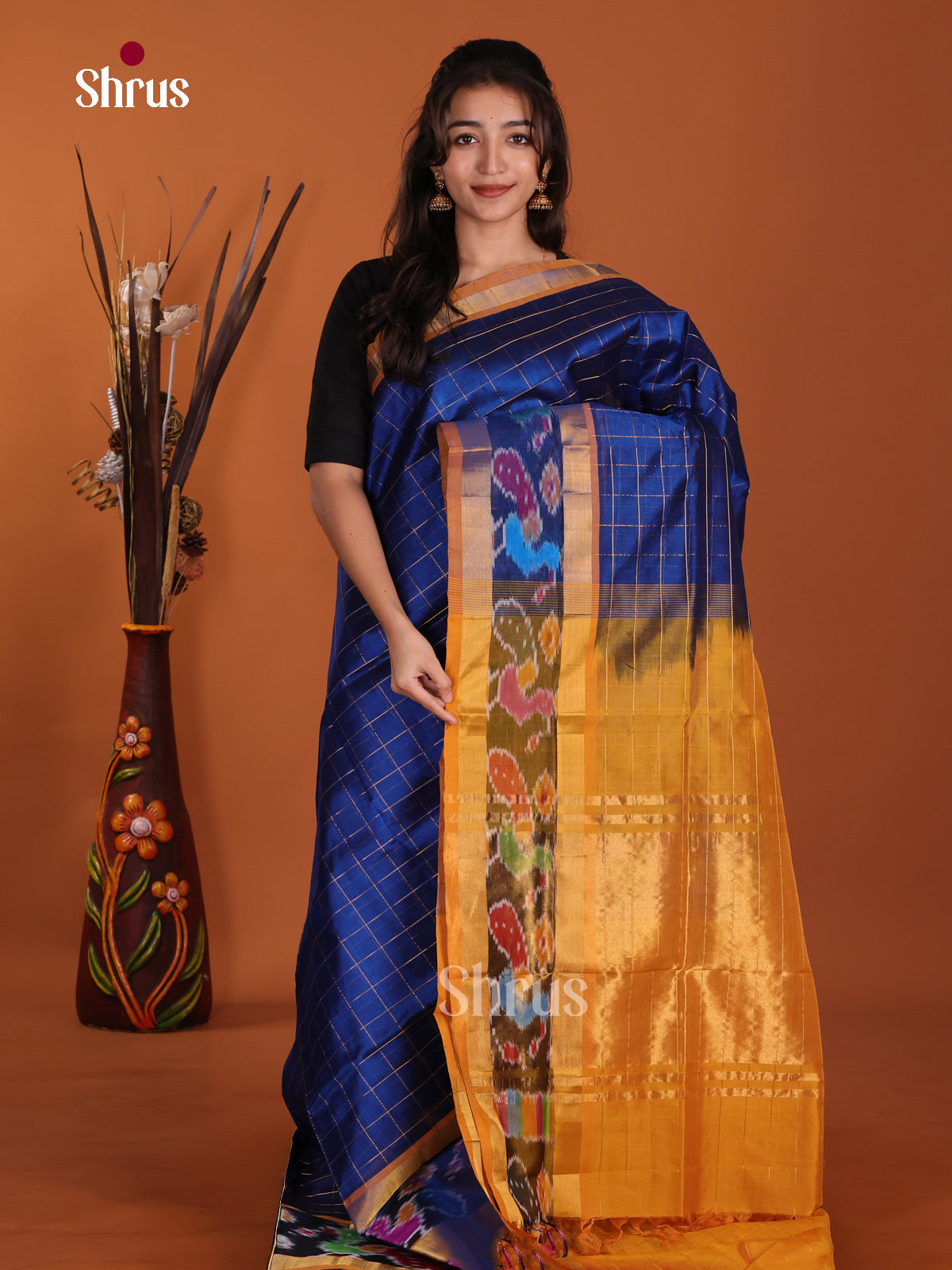 DKS24160 - Silk Cotton Saree - Shop on Shrus.com