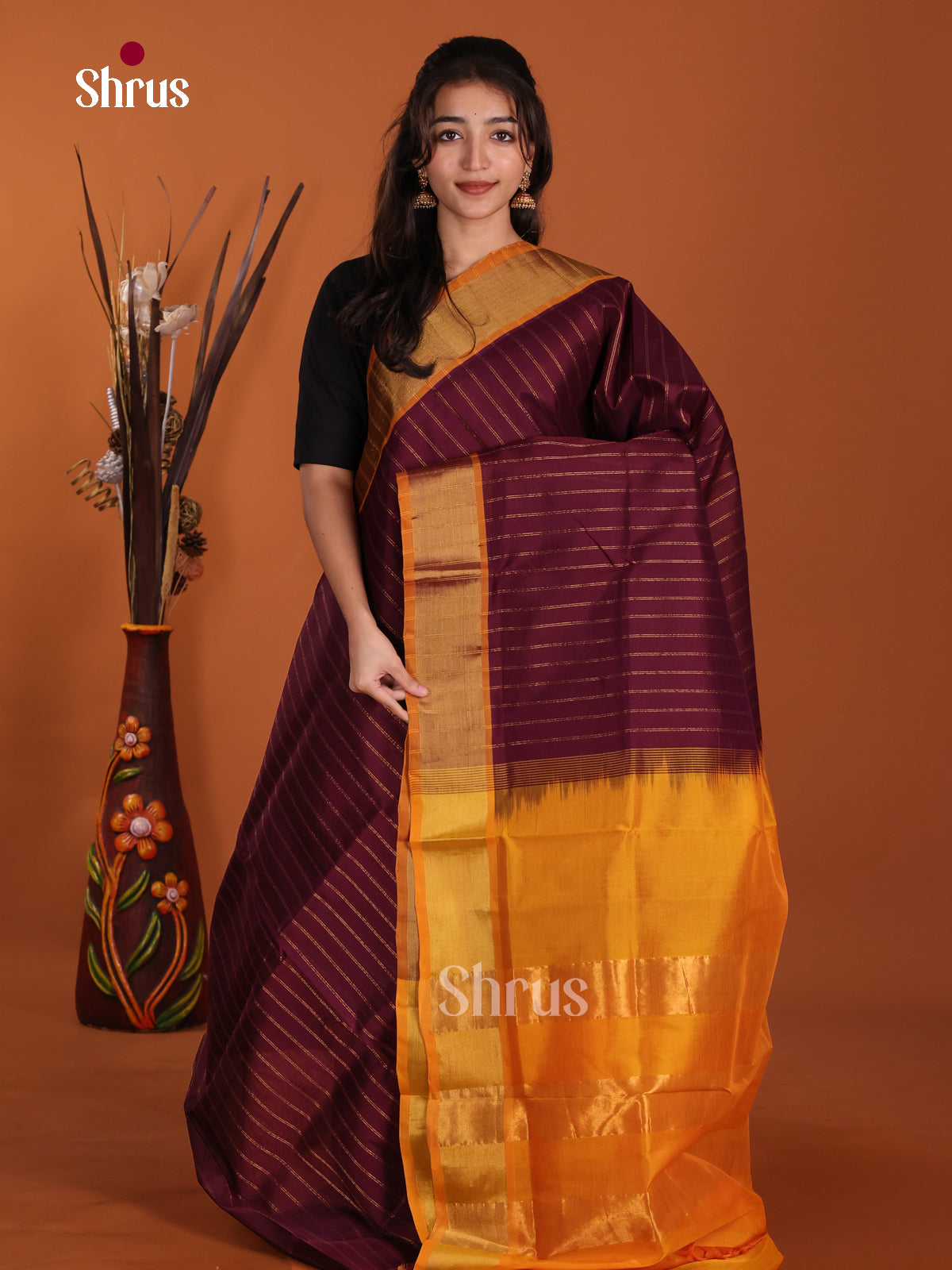 DKS24180 - Silk Cotton Saree - Shop on Shrus.com